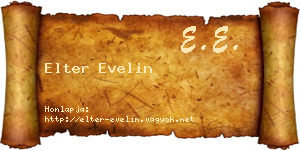 Elter Evelin névjegykártya