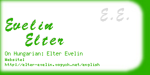 evelin elter business card